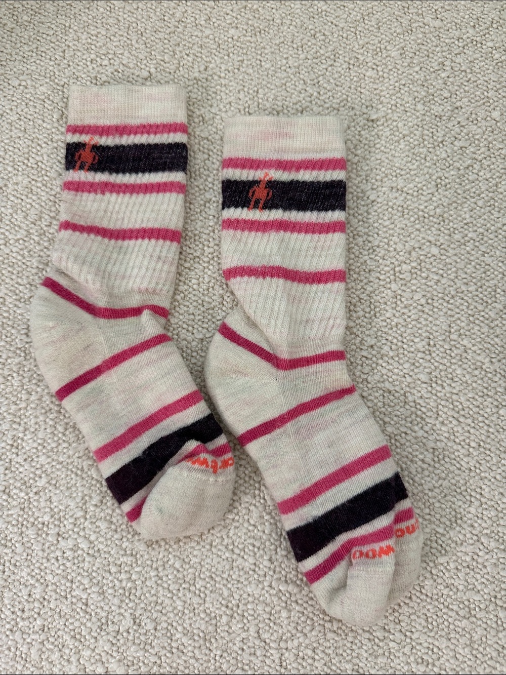 Kids’ Smartwool Hike Light Cushion Striped Crew Socks size Small